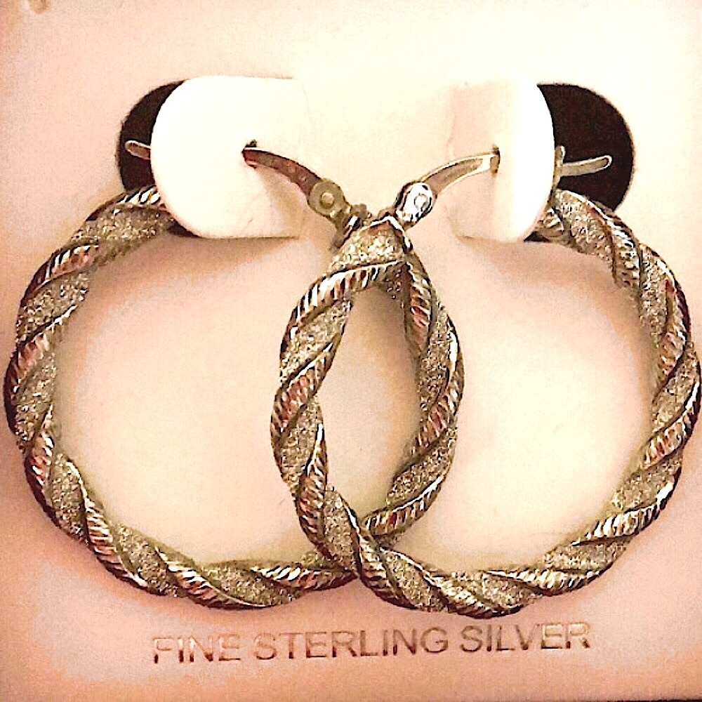 SIMPLY SILVER Sterling Silver hoops